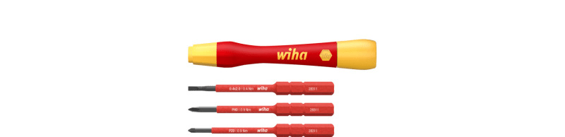 WIHA WERKZEUGE - Feinschraubendreher Set PicoFinish slimVario electric 4-tlg. mit slimBits