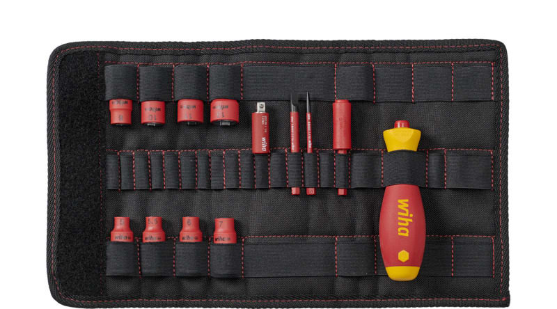 WIHA WERKZEUGE - Schraubendreher und Steckschlüsseleinsatz 1/4'' Set slimVario electric 14-tlg