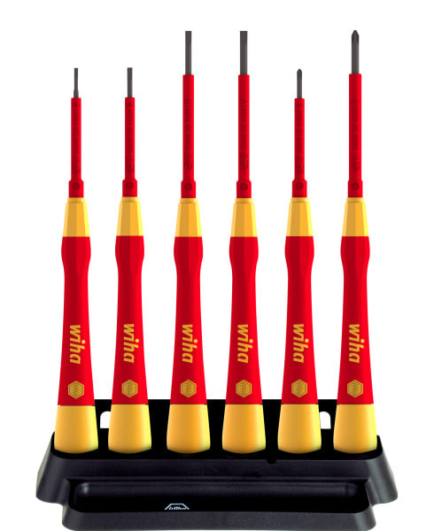 WIHA WERKZEUGE - Feinschraubendreher Set PicoFinish electric  Schlitz, Phillips 7-tlg