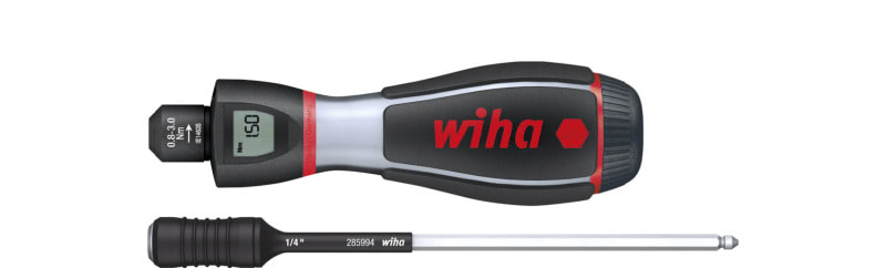 WIHA WERKZEUGE - Drehmoment-Schraubendreher iTorque mit Digitalskala, 0,8-3Nm
