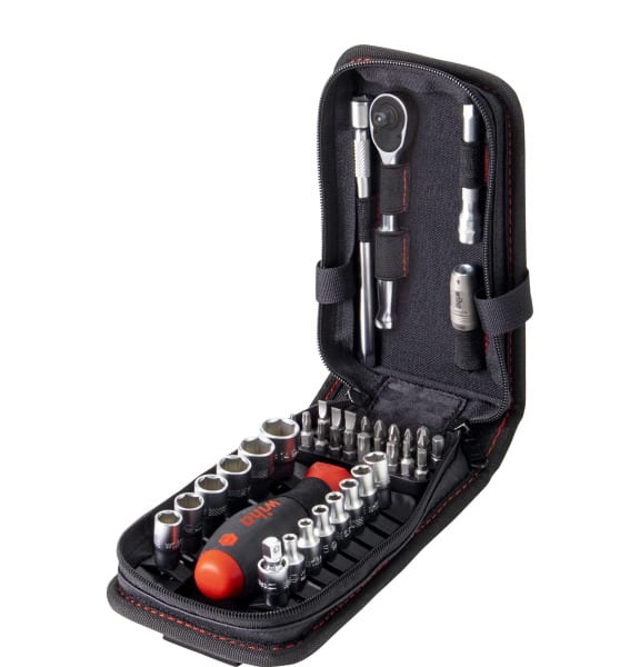 WIHA WERKZEUGE - Steckschlüssel- und Bit Set 1/4'' 40-tlg. inkl. Funktionstasche mit Gürtelclip