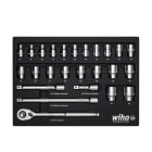 WIHA WERKZEUGE - Ratschenschlüssel Set 1/2'' 26-tlg. inkl. Schaumeinlage