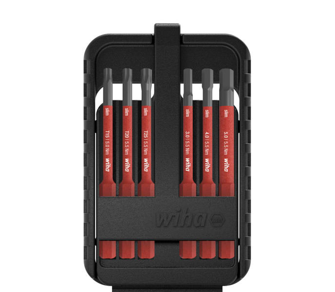 WIHA WERKZEUGE - Bit Set slimBit electric gemischt, 7-tlg. inkl. slimBit-Box