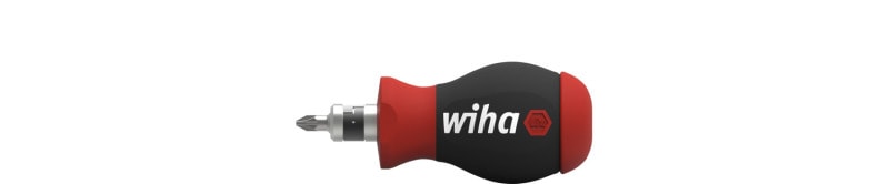 WIHA WERKZEUGE - Schraubendreher mit Bit Magazin Stubby gemischt mit 7 Doppelbits