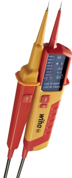 WIHA WERKZEUGE - Spannungs- und Durchgangsprüfer 12 - 1.000 V AC, CAT IV inkl. 2x AAA-Batterien