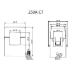 SOLAREDGE - 250A Klapp-Stromwandler 50Hz 24 x 25 mm / 46.2 x 65.4 mm