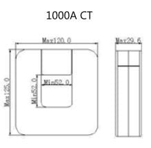 SOLAREDGE - 1000A Klapp-Stromwandler 50Hz 52 x 52 mm / 120 x 125 mm