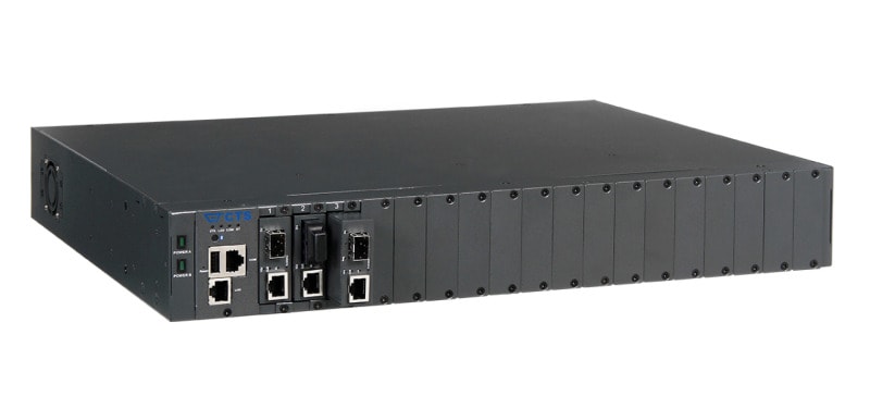 EFB - 1,5HE 19 Zoll Rack Chassis für MCT Konverter, 18 Slots, Managed