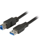 EFB - USB3.0 Anschlusskabel A-B, St.-St., 1,8m, schwarz, Classic