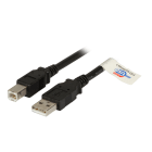 EFB - USB2.0 Anschlusskabel A-B, St.-St., 1,0m, schwarz, Premium