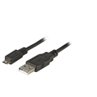 EFB - USB2.0 Kabel A - Micro-B 5pol.,AWG28/AWG24 St-St 0,5m schwarz