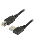 EFB - USB2.0 Anschlusskabel A (gewinkelt) - B, St.-St., 1,0m, schwarz, Classic