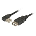 EFB - USB2.0 Anschlusskabel A (gewinkelt) - A St.-Bu., 3,0m, schwarz, Classic