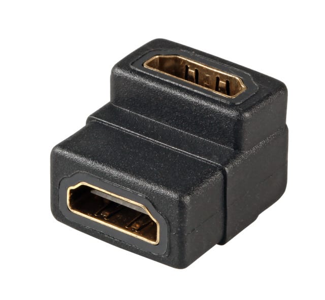 EFB - HDMI Adapter A<>A Bu-Bu schwarz 90°gewinkelt