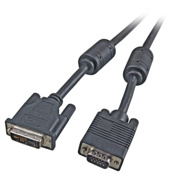 EFB - DVI- VGA Kabel DVI-A (12+5)- HD15 St-St 5m Ferrit sw