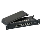 EFB - Mini-Patchpanel STP 8xRJ45 Cat.6, 10`` 1HE, RAL7035 grau