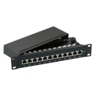 EFB - Mini-Patchpanel STP 12xRJ45 Cat.6, 10`` 1HE, RAL7035 grau