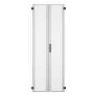 EFB - Tür für PRO 42HE, B=800, Stahl perf., 2-teilig, SH, RAL7035, mit Schwenkhebel