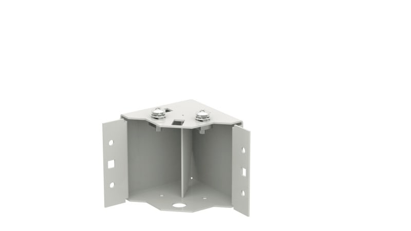 EFB - 4 Sockelecken, fix, H=100 mm, RAL7035, für Schrankserie PRO