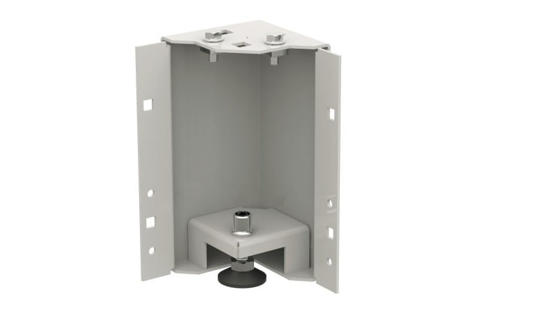 EFB - 4 Sockelecken, nivellierbar, H=200 mm, RAL7035, für Schrankserie PRO