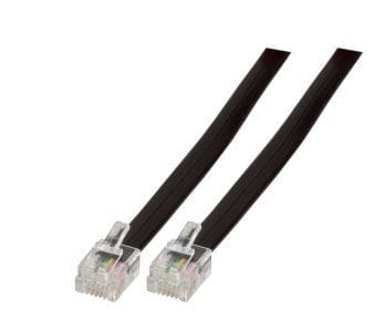 EFB - Modularkabel RJ12 (6/6) / RJ12 (6/6) schwarz,5 Meter