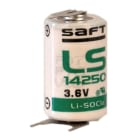 HÜCKMANN - Batterie Lithium 3,6V 1/2 AA LS14250 pin +/- - Saft