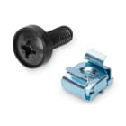 DIGITUS - Käfigmuttern-Set Schrauben schwarz M6 (50Stk-Pkg)