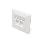 DIGITUS - Keystone Datendose 2-Port UP leer, designkompatibel RAL9010