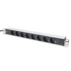 DIGITUS - 19'' Steckdosenleiste 1HE 8-fach Alu