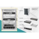 DIGITUS - 10'' Wandgehäuse 9HE + Patchpanel + Fachboden + Switch + SDL