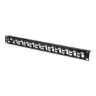 DIGITUS - 19'' Patchpanel Keystone 24-Port 1HE leer RAL9005 abgestuft