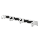 DIGITUS - 19'' 1HE Rangierpanel m. Bürstenleiste 4xBügel 44x60mm RAL7035