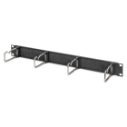 DIGITUS - 19'' 1HE Rangierpanel m. Bürstenleiste 4xRinge 40x60mm RAL9005