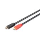 DIGITUS - HDMI/ HDMI HighSpeed mit Ethernet u. Signalverst., 10m, sw