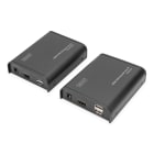 DIGITUS - HDMI Extender Set, Full HD, über LAN, 2x Netzteil, USB, bis 120m