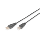 DIGITUS - USB 2.0 Anschlusskabel A/ST<>B/ST, 0,5m, sw