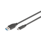 DIGITUS - USB-C 3.0 Anschlusskabel C/ST<>A/ST, 3A, 1m, sw