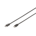 DIGITUS - USB-C Anschlusskabel C/ST<>C/ST, 3A, 1m, sw