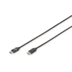 DIGITUS - USB-C Anschlusskabel C/ST<>C/ST, 3A, 3m, sw