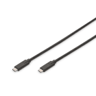 DIGITUS - USB-C Anschlusskabel C/ST<>C/ST, Gen2, USB-PD, 5A, 1m, sw