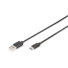 DIGITUS - USB-C 2.0 Anschlusskabel C/ST<>A/ST 3A, 1,8m, sw