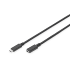 DIGITUS - USB-C 3.0 Verlängerungskabel C/ST<>C/BU 20V/AV, 0,7m, sw