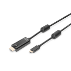 DIGITUS - USB-C 2.0 Adapterkabel C/ST<>HDMI A/ST, 4K/60Hz, 5m, sw