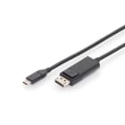 DIGITUS - USB-C Adapterkabel C/ST<>DP/ST, 4K/60Hz, 2m, sw