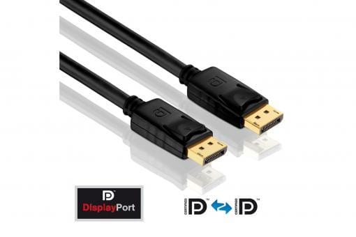 PURELINK - DisplayPort Anschlußkabel DP/ST<>DP/ST, AWG 28, 3m, sw