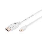 DIGITUS - DisplayPort Anschlusskabel DP/ST<>DP/ST, 2-f. geschirmt, 2m, ws