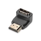 DIGITUS - HDMI Adapter HDMI/ST<>HDMI/BU, 90° gewinkelt, sw