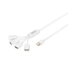 DIGITUS - USB 2.0 Slim Spider Hub, 4 Port, 4x USB 2.0