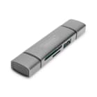DIGITUS - USB-C Dual Card Reader/ Hub 3x USB 3.0 , OTG- Unterstützung