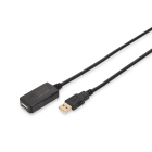 DIGITUS - USB 2.0 Repeaterkabel, USB A ST - USB A BU, 5m